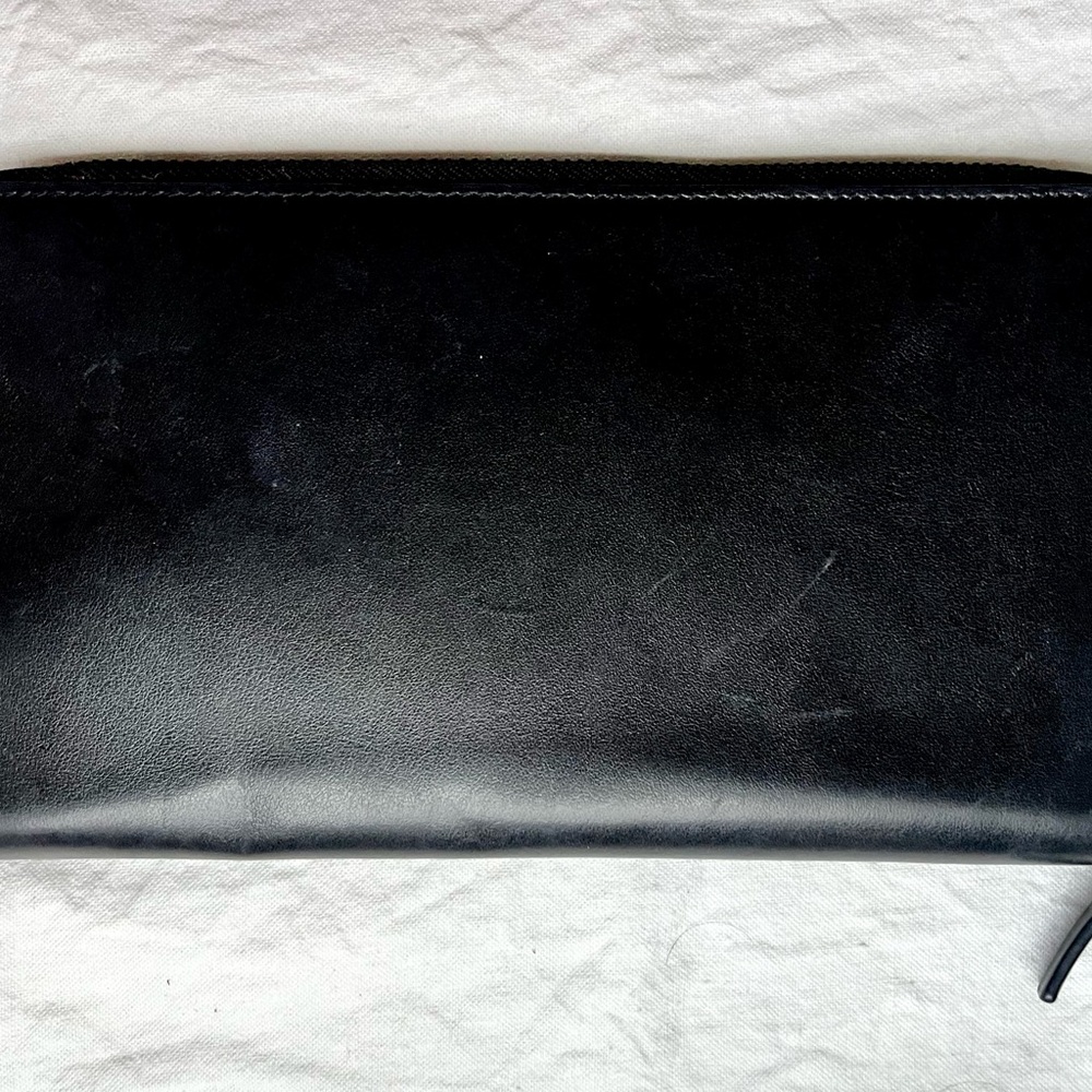 Elegant Black Leather Passport Wallet- Steven Alan